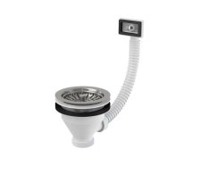 Výpust Dřezová 6/4" S Nerezovou Mřížkou Pr.115 Mm A Flexi Přepadem
