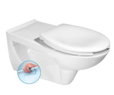Sapho Handicap Závěsná Wc Mísa, Prodloužená, Rimless, 37,5x73cm, Bílá