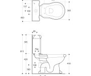 Kerasan Retro Wc Kombi, Zadní Odpad, Bílá-chrom