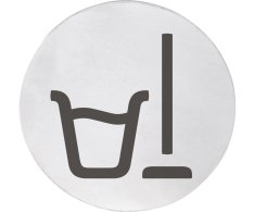 Sapho Cedule úklidová Místnost, ø 75mm, Nerez Mat