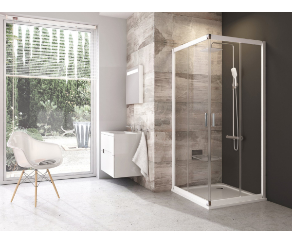 Sprchový kout Blix BLRV2 - BLRV2 90x90, bílá+transparent