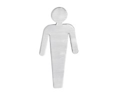Sapho Cedule Wc Páni, 80x35x2mm, Nerez Mat