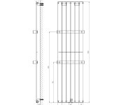 Sapho Colonna Otopné Těleso 450x1800mm, Břidlice S Texturou