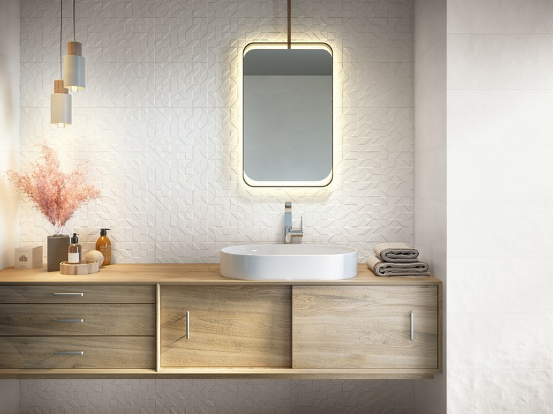 Realizace Elegantní koupelna s obklady Ape Klen
