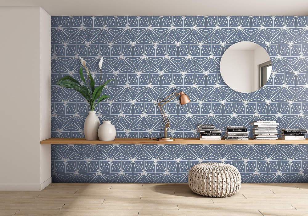 Realizace Moderní obklad Bestile Meraki Azul 19,8x22,8