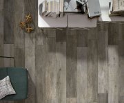 2cm dlažba jako dřevo Deceram Outdoor Noon Wood Dark 30x120 Rett. - šedá (skladem)