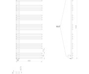 Aqualine Poseidon Otopné Těleso 550x1340mm, černá Mat