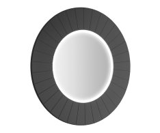 Sapho Lumiro Strip Kulaté Zrcadlo S Led Osvětlením V Rámu ø 75cm, Carina
