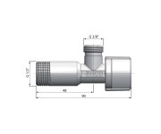 Arco Rohový Ventil A-80 1/2"x3/8", Anticalc, Chrom, Pár