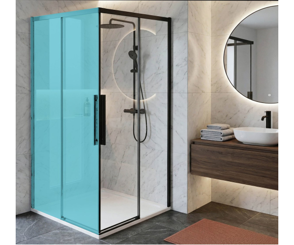 Gelco Luxor Black Sprchové Dveře Pro Rohový Vstup 900mm, čiré Sklo