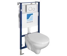 Sapho Závěsné Wc Taurus S Podomítkovou Nádržkou A Tlačítkem Schwab, Bílá