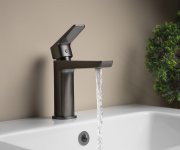 Aqualine Flery Stojánková Umyvadlová Baterie, Gun Metal