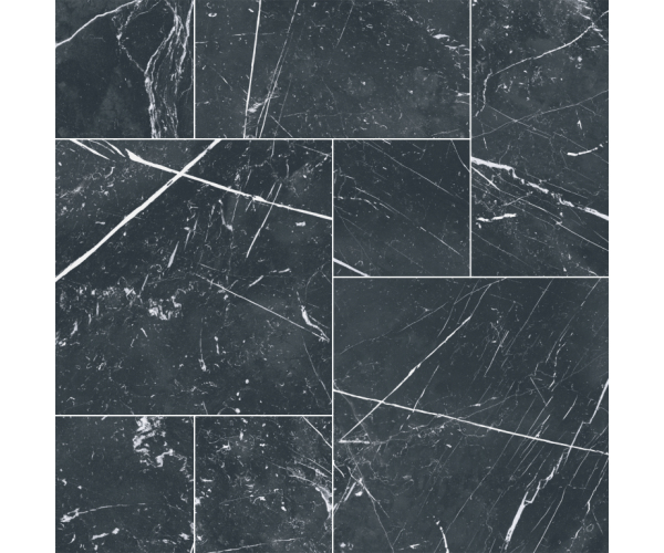 Dlažba jako mramor Codicer Classic Marquina Modular 50x50 - černá