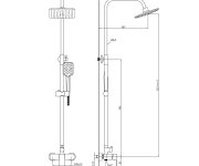 Aqualine Factor Sprchový Sloup S Pákovou Baterií, Chrom
