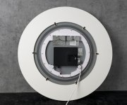 Sapho Lumiro Strip Kulaté Zrcadlo S Led Osvětlením V Rámu ø 90cm, Agila