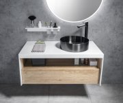 Sapho Aurum Nerezové Umyvadlo Na Desku, Průměr 38cm, Včetně Výpusti, Gun Metal