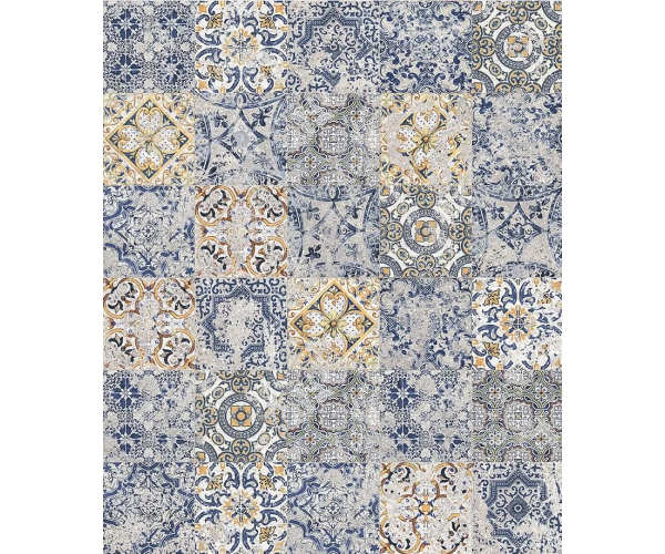 Vzorovaná retro dlažba Xclusive Mystique Decori Mix 20,5x20,5 - modrá