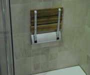 Aqualine Ravo Sklopné Sedátko Do Sprchového Koutu 32x32,5cm, Bambus