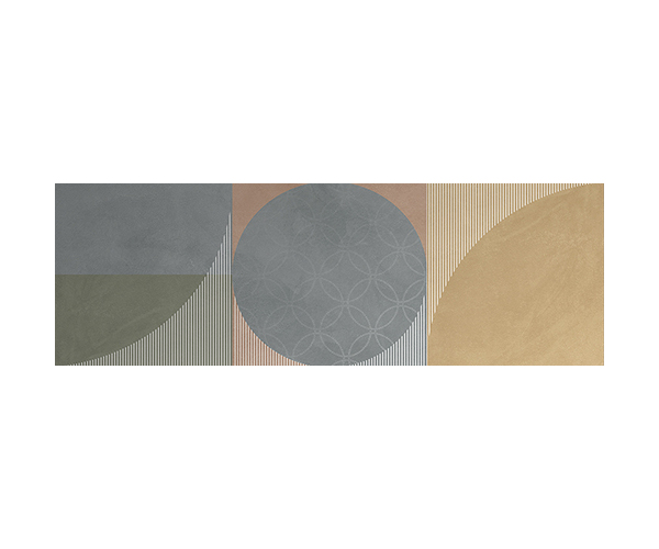 Dekor jako beton Mariner Cool Circle Autumn 30x90 Matt. Rett - šedá