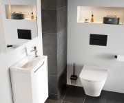 Ovládací tlačítko Uni Slim - WC tlačítko Uni slim, černá X01744