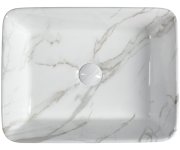 Sapho Dalma Keramické Umyvadlo Na Desku, 48x38cm, Carrara