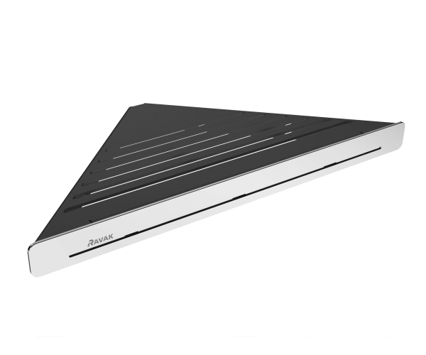 Polička Slim C - Polička Slim C, černá/chrom