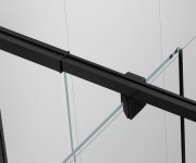 Polysan Easy Black Sprchové Dveře Otočné 760-900mm, čiré Sklo