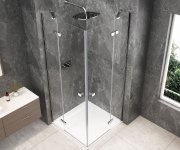 Polysan Globe Chrome čtvercový Sprchový Kout 800x800mm, Rohový Vstup, čiré Sklo