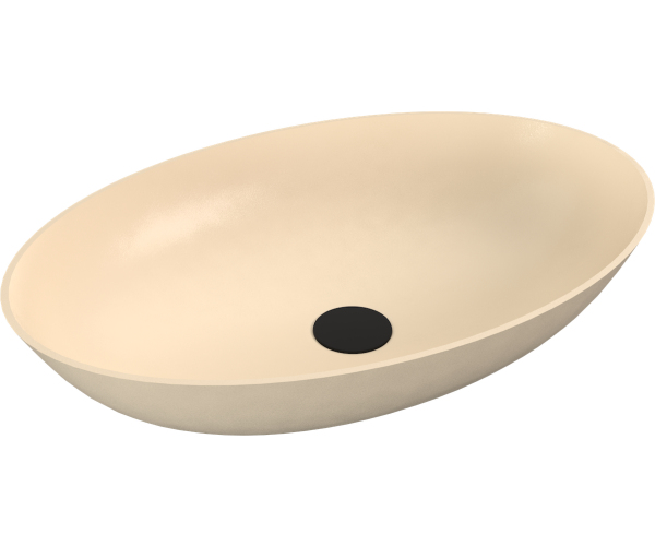 Polysan Banera Oval Umyvadlo Na Desku, Litý Mramor, 60x40cm, Béžová Mat