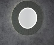 Sapho Lumiro Strip Kulaté Zrcadlo S Led Osvětlením V Rámu ø 90cm, Verde