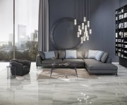 Dlažba jako mramor Brennero Venus Grey 60x120 Lapp. + Rett - šedá
