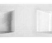 Sapho Luciola Dvojumyvadlo, Litý Mramor, 150x48cm, Bílá