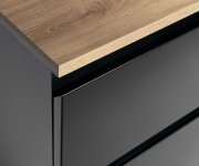Aqualine Altair Skříňka S Deskou 78,5 Cm, černá Mat/dub Emporio