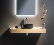 Isvea Infinity Round Keramické Umyvadlo Na Desku, Průměr 36cm, černá Mat