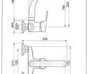 Dřezová Stěnová Baterie S Přední Ovládací Pákou A Horním Ramínkem, Rozteč 150 Mm - Chrom – Forum FO3115-U