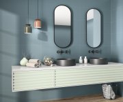 Obklad jako beton APE Colorful Tide Rett. 30X90 - modrá