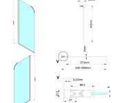 Gelco Loro Vanová Zástěna 650mm, čiré Sklo