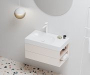 Umyvadlo Lite 80/60 L/P, s otvorem pro baterii, bez přepadu - Umyvadlo Lite 80/60 P, s otvorem pro baterii, bez přepadu XJXP1280001