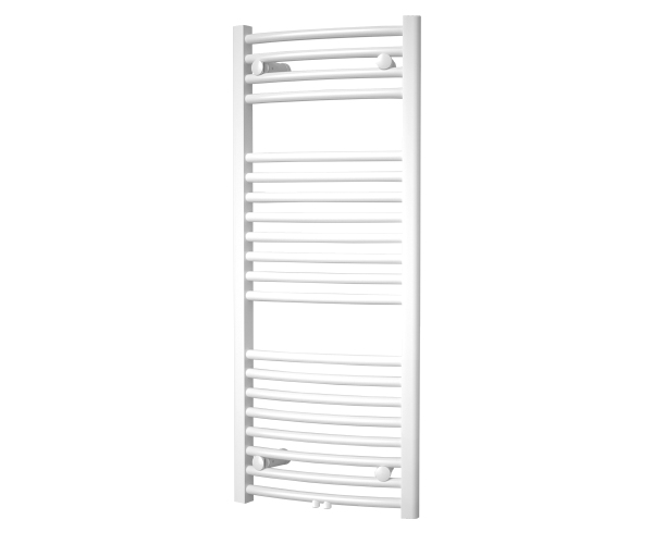 Mereo Otopný žebřík Oblý 450x1330 Mm, Bílý, Středové Připojení