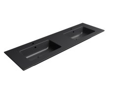 Gsi Pura Keramické Dvojumyvadlo Slim 142x46cm, černá Mat