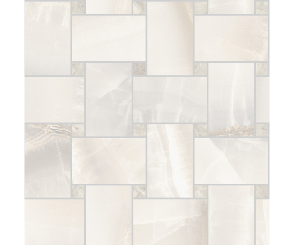 Mozaika jako mramor Sant Agostino Akoya Maxi Re.Akoya White 30x30 Kry - bílá