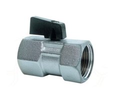 Kulový Kohout Závitový - Mini Ff 3/8", Poniklovaná Mosaz