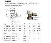 Termostatický Ventil Luxor S Přednastavením, Rs 202 - Rohový - 3/4" DC12022700