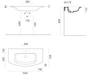 Gsi Pura Keramické Umyvadlo Slim Oblé 102x52cm, Bez Otvoru, Bílá Extraglaze