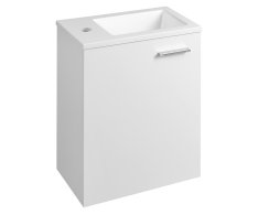 Aqualine Zoja Skříňka S Umyvadlem Z Litého Mramoru 40x22 Cm, Bílá