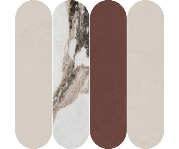 Mozaika Ascot Pigmenta MOSAICO OVALI T4 MIX WARM 30x30 Mat.