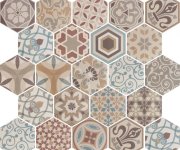 Vzorovaná dlažba Equipe Hexatile Harmony Colours 17,5x20