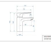Dakota, Umyvadlová Stojánková Baterie Bez Odtokové Garnitury, černá DAKB10201