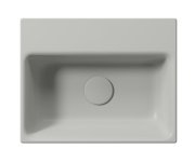 Gsi Nubes Keramické Umyvadlo 40x32cm, Bez Otvoru, Cenere Mat