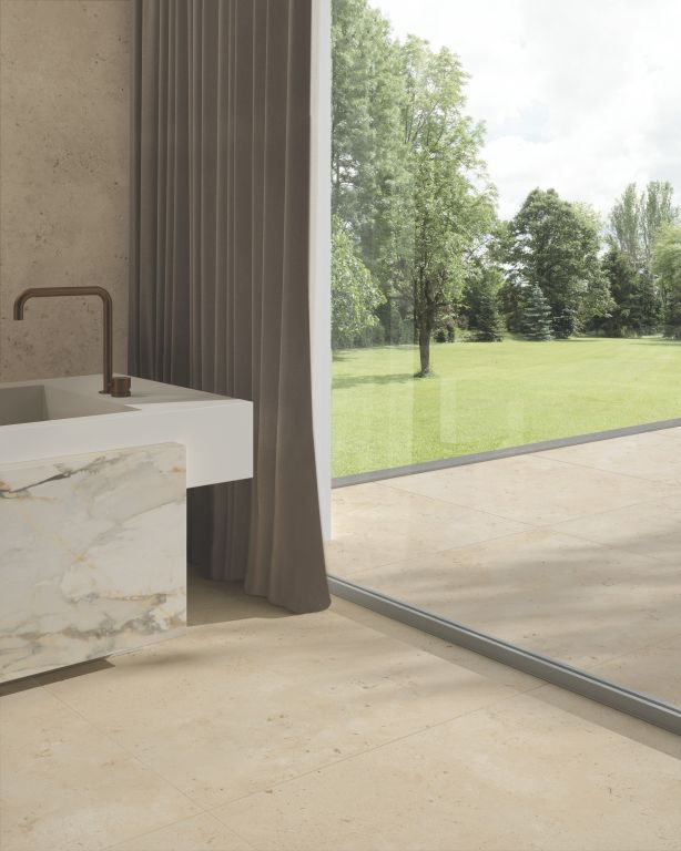 Realizace Gardenia La Geoteca Bourgogne Beige – velkoformátová dlažba a obklad